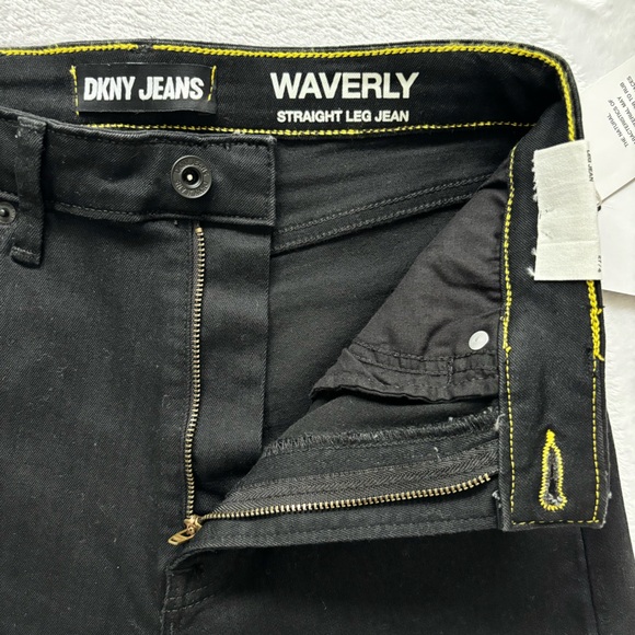 DKNY JEANS Waverly Straight Leg High Rise Black Jeans--27/4 - Picture 10 of 16